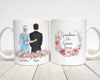 Grandma of the Groom Personalized Mug, Wedding Keepsake. Gift for Grandmother