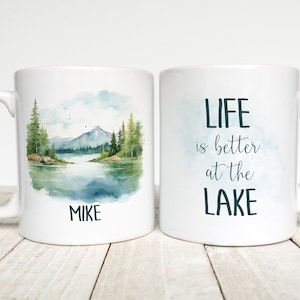 Personalized Lake Coffee Mug, Lake Life Mug, Lake House Gift, Custom Mug, Personalized Lake Gift, Lake Home Gift, Life is Better at the Lake