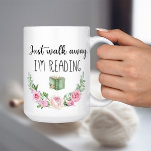 Book Lover Mug, Custom Coffee Mug, I'm Reading Cup, Gift for Reader, Loves to Read, Book Club Gift