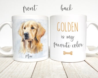 Golden Retriever-presenter, personlig Golden Retriever-mugg, present till hundälskare, presenter till retrieverägare, personlig hundmugg