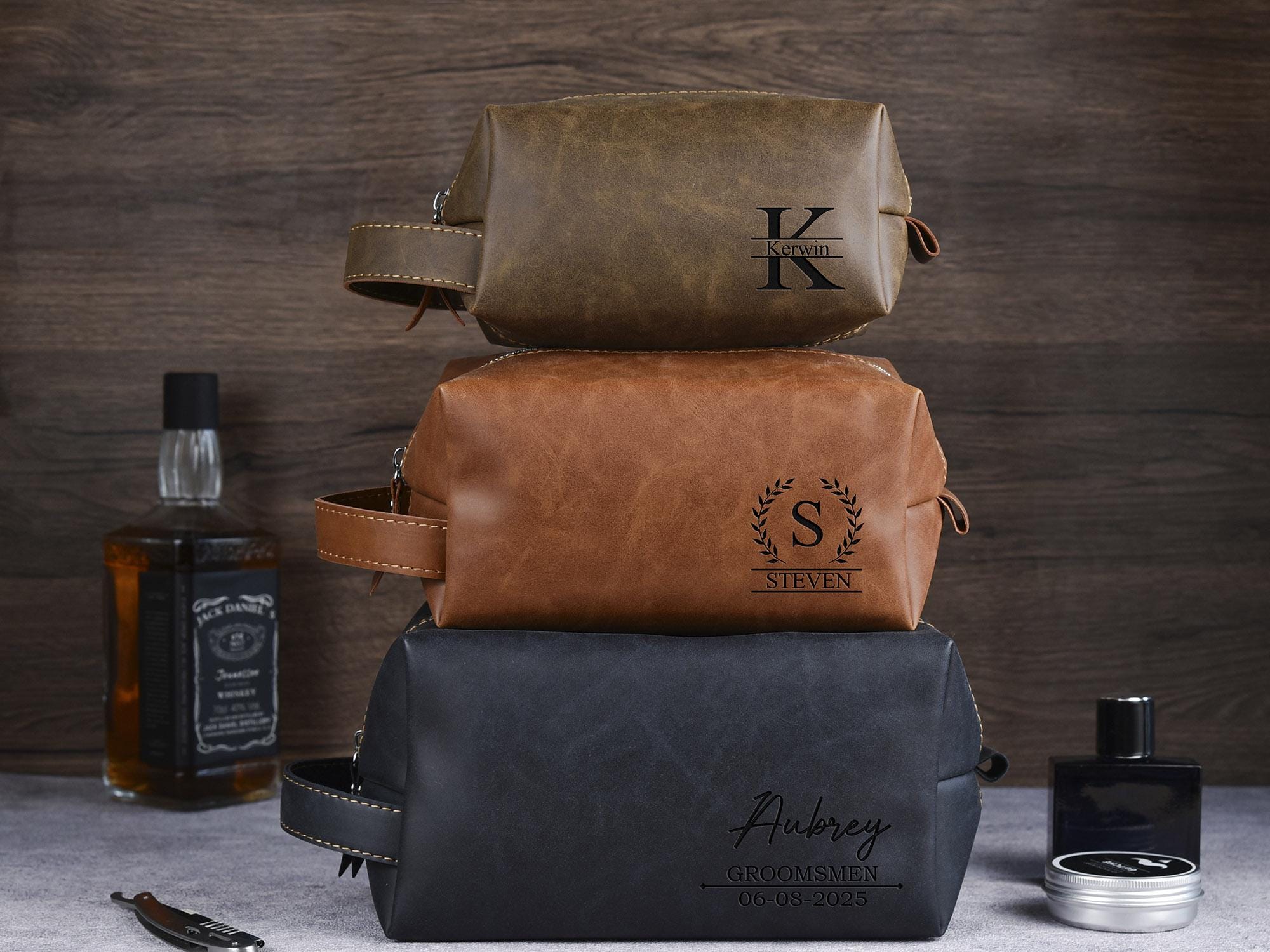 Kulturbeutel aus Leder, Herren Leder Kulturtasche, Kulturbeutel mit Gravur, Kulturbeutel mit Gravur, Kulturtasche Kulturbeutel mit Gravur, Kulturbeutel Kulturbeutel