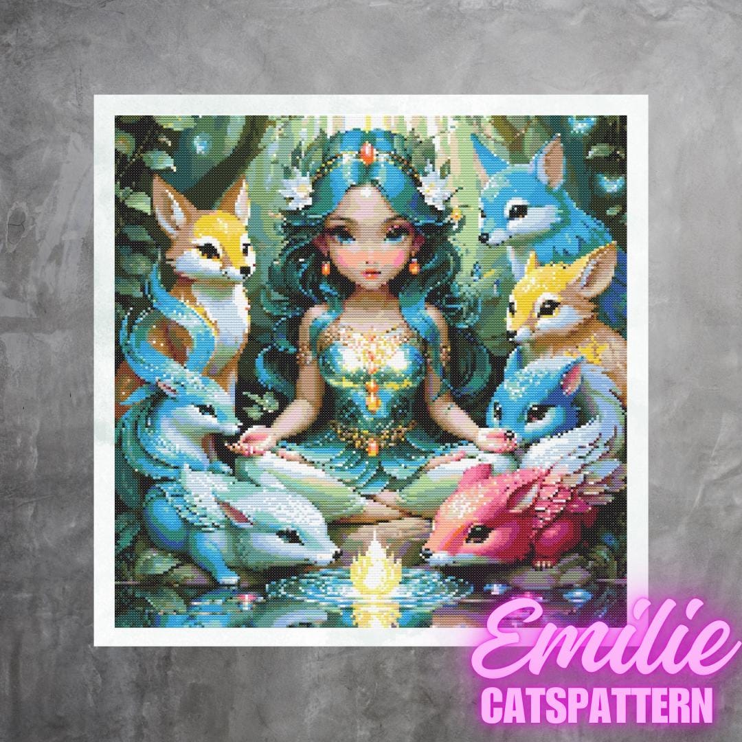 Cross Stitch Pattern PDF Fantasy Elf Fairy Woman, Instant Download ...