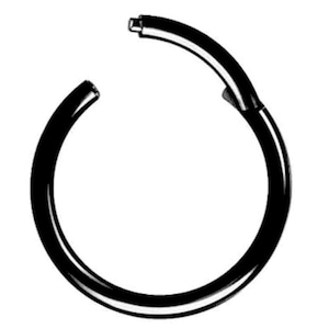 TITAN G23 PREMIUM Clicker Ring Hinge Joint Septum Nose Ear Hoop Intimate Nose Ring Earring Nose Piercing Folding Hoop 8-10 mm PIERCINGO®
