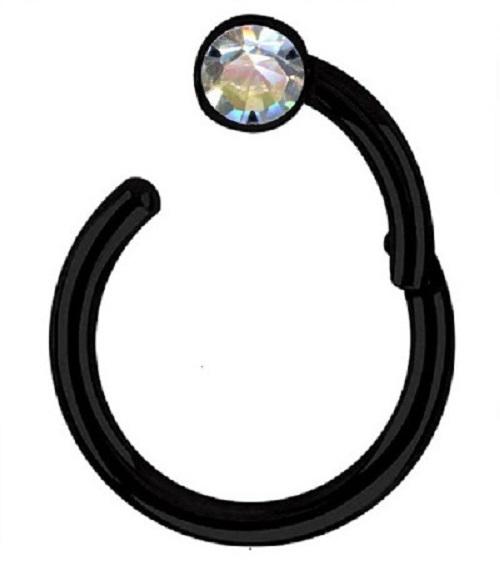 MQLSAERI 4 Pezzi G23 Anello Clicker In Titanio Cerchio Helix Piercing Gioielli Cartilagine Orecchio Penetrante Daith Rook Uomo Donna Setto Orecchini Labbro Piercing Naso 1,2 Mm 6-12 Mm 16G