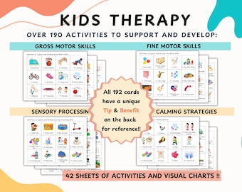 Kids Therapy Activity Cards Bundle, Fine Motor, Sensory Processing
