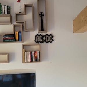 Hardrock wall plaque, wooden sign, wooden wall decoration, interior design rock decor style, metal band logo, music fan