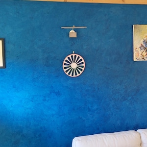 koło karawany cygańskiej, drewniana dekoracja ścienna, znak 30 cm, wystrój wnętrz w stylu Gypsy Art, znak cygański, podróżnicy, wiejski