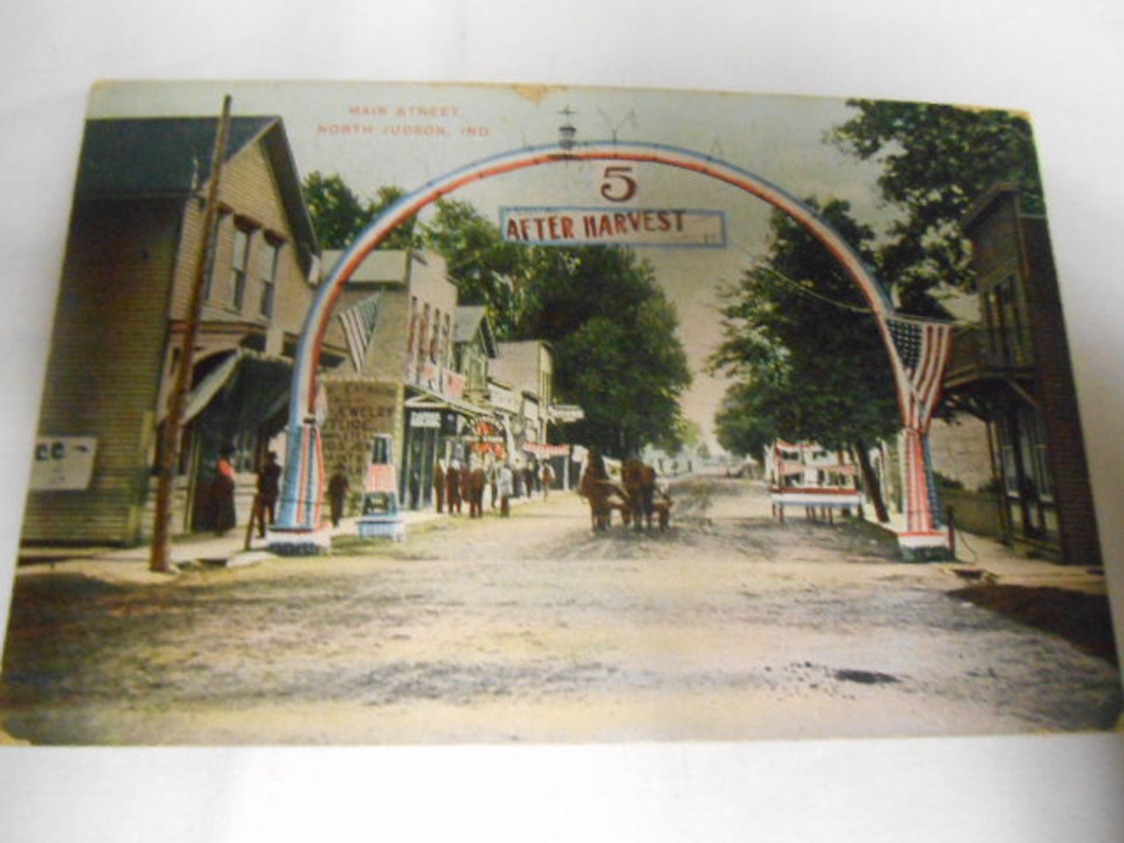 Vintage 1908 Main Street Scene North Judson Indiana Postcard Etsy