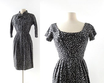 1950s Silk Dress | Suzy Perette Dress | Two Piece Dress | XS