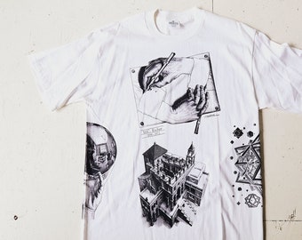 Vintage MC Escher T-Shirt | 90s TShirt | Escher Shirt | XL