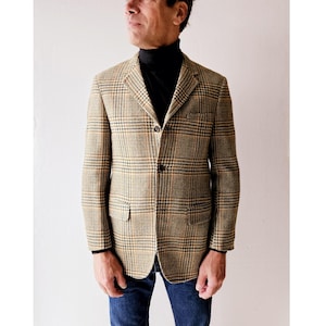Prada Wool Gun Club Check Straight Fit Pants with Hidden
