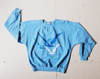 Crazy Hemden Hawaii | 80er Jahre T-Shirt | Karmel am Meer | S M