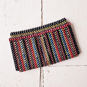 Cartera de cuentas checa / Cartera de mano de los años 30 / Bolso de cuentas de madera