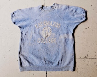 Vintage 60s Sweatshirt | Kalamazoo College | Short Sleeve Sweatshirt | XL