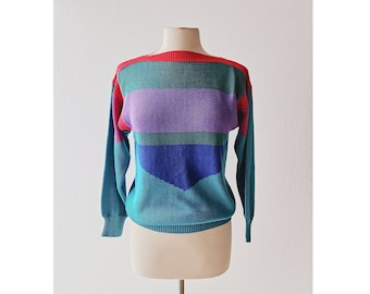 Vintage Geometric Sweater | The Limited | 80s Sweater | Medium M