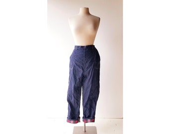 Vintage 50s Jeans | Side Zip Jeans | Flannel Lined Jeans | 32"-33" Waist