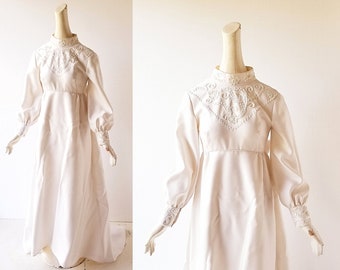 60s Wedding Dress | Emma Domb Dress | Wedding Gown | XXXS XXS