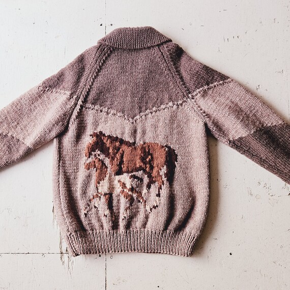 Vintage Horse Sweater | 1950s Cardigan | Cowichan… - image 8