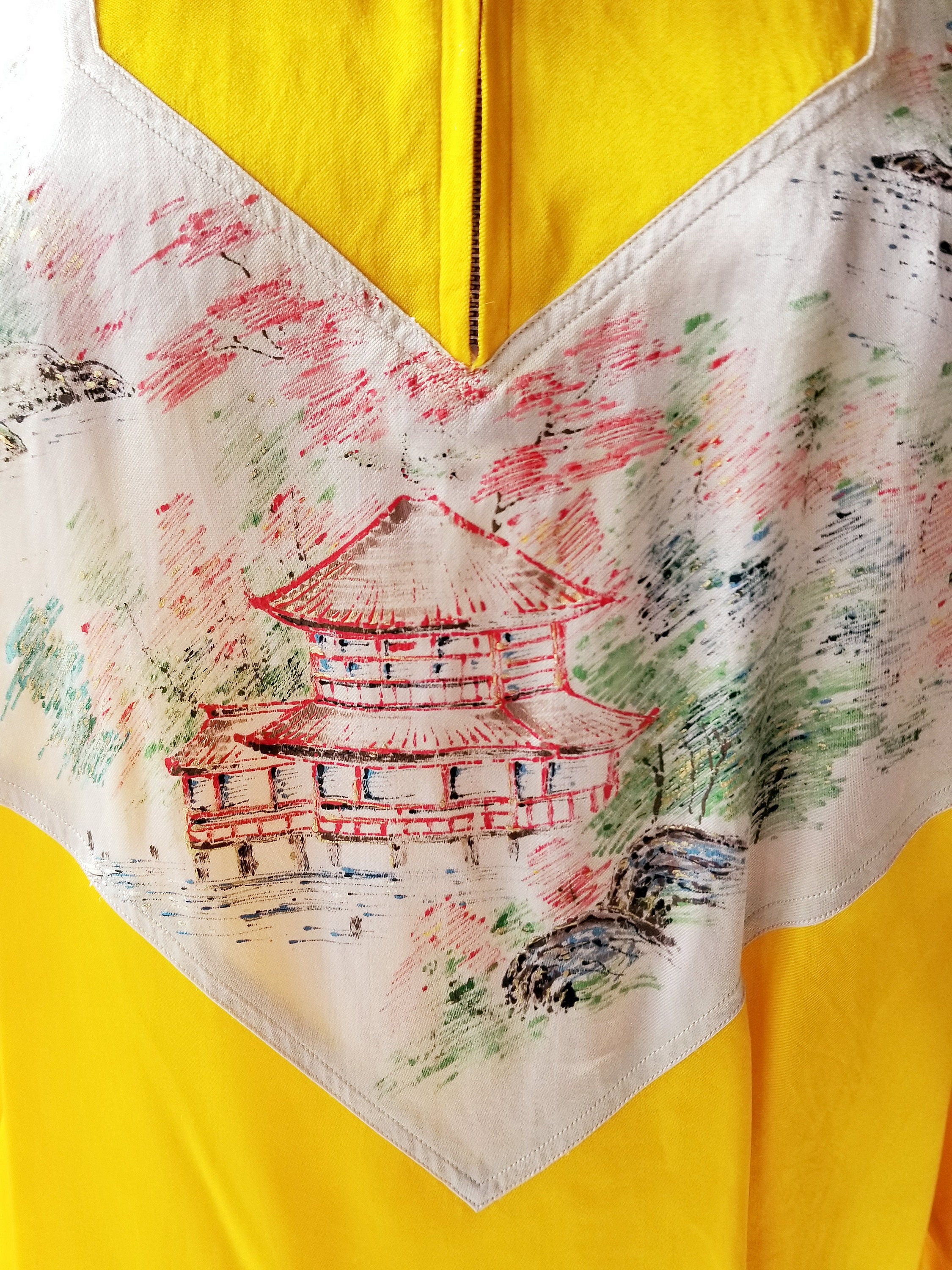 Japan Souvenir Shirt | 1940s Shirt | Satin Shirt | M L - Etsy