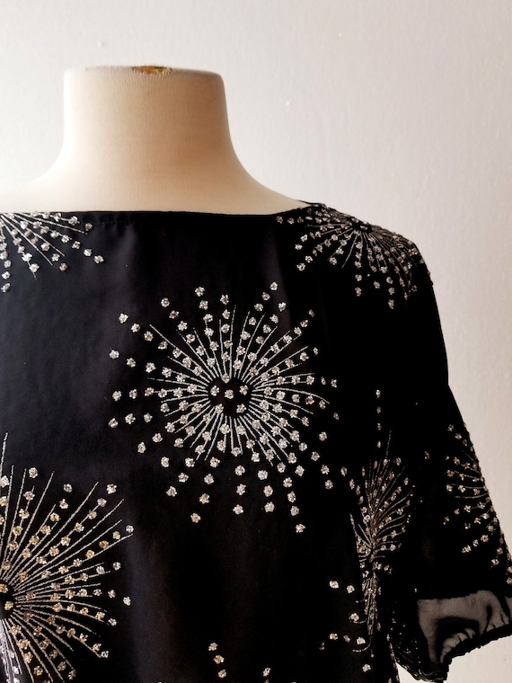 Vintage 1980s Top | I Saw Fireworks | Glitter Top… - image 2