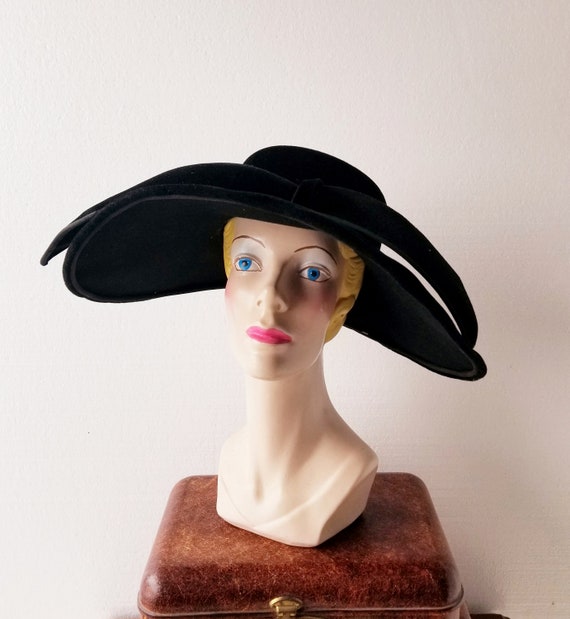 Vintage 1950s Hat | New Look Hat | Halo Hat