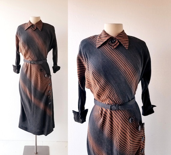 Vintage 1940s Dress | Hildy Dress | 40s Dress | XS