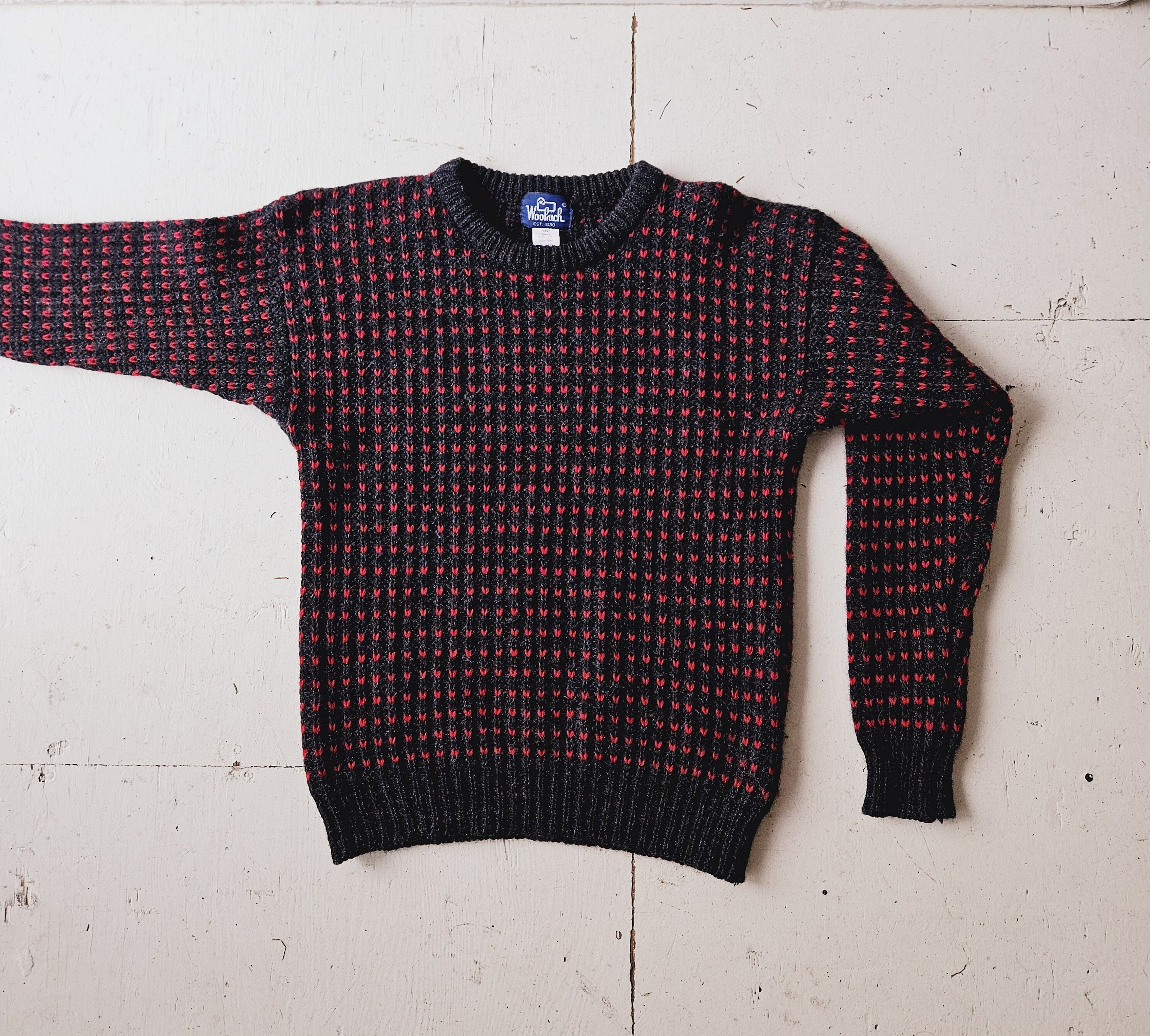 Vintage Woolrich Sweater Birdseye Sweater 80s Wool Sweater Vintage Woolrich Sweater Birdseye Sweater 80s Wool Sweater