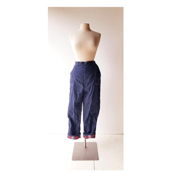 Vintage 50s Jeans | Side Zip Jeans | Flannel Line… - image 1