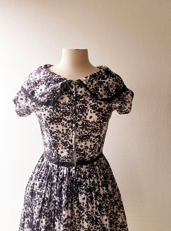 Vintage 50s Dress | Photoflora | Floral Print Dre… - image 7