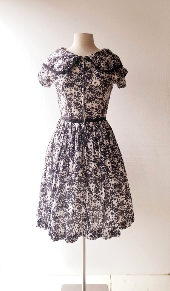 Vintage 50s Dress | Photoflora | Floral Print Dre… - image 4