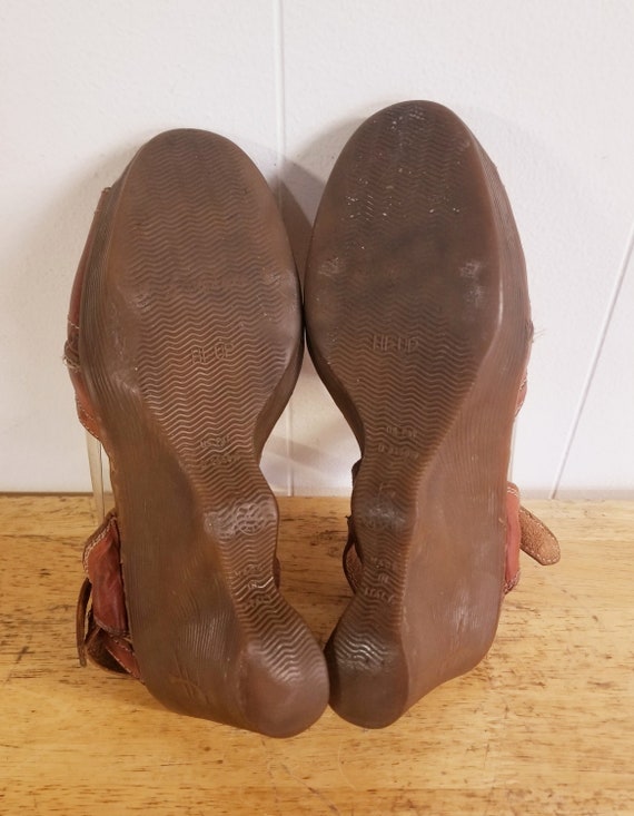 Vintage Famolare Shoes | 70s Heels | Wedge Sandal… - image 5