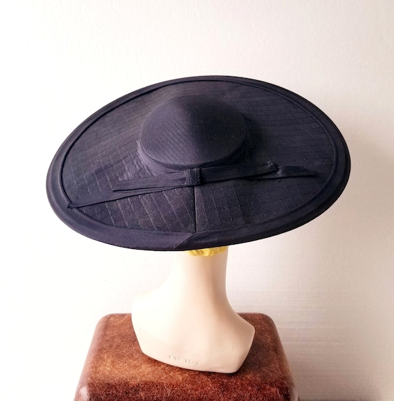 1940s Cartwheel Hat | New Look Hat | 40s Hat | Siz