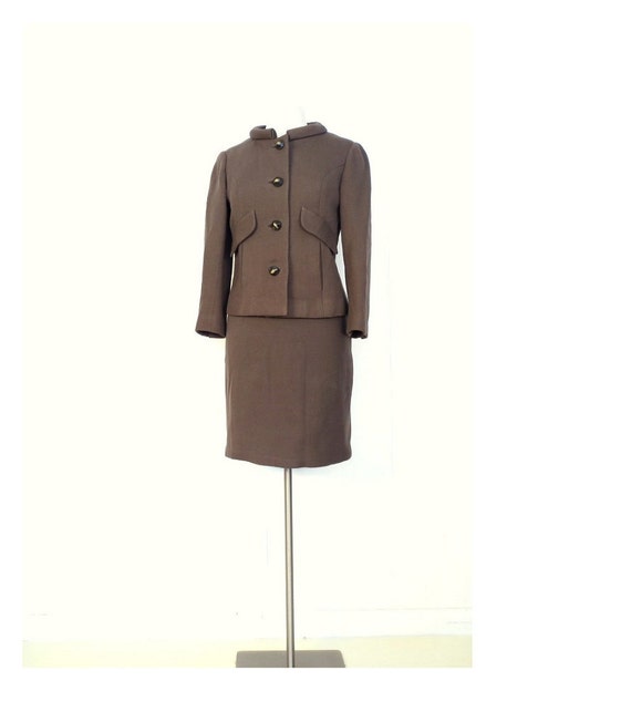 Bill Blass Suit | 1960s Skirt Suit | 60s Suit | XS