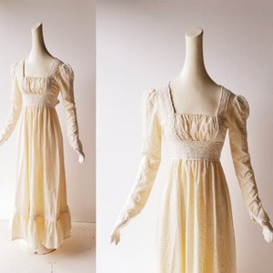 Gunne Sax Dress | 1970s Dress | 70s Maxi Dress | XXS