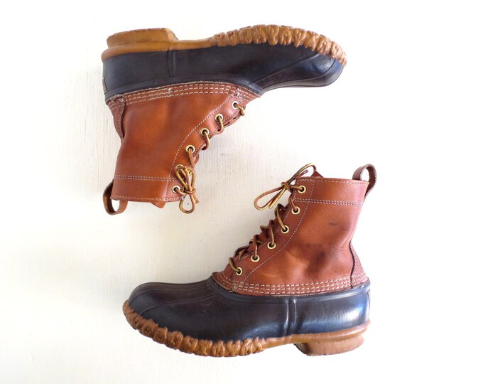 LL Bean Boots / Vintage Bean Boots / Rain Boots / Size 8 Etsy