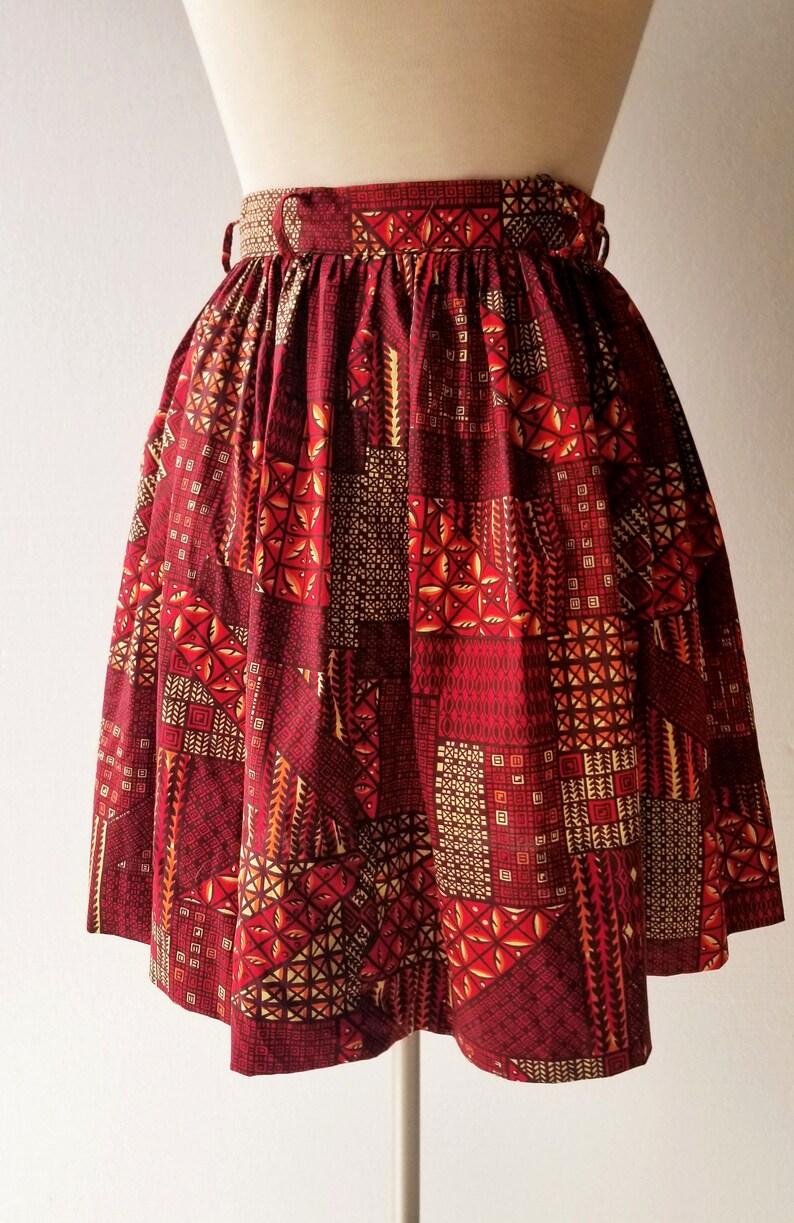 1950s Full Skirt Gochujang 50s Skirt 25 Waist image 6