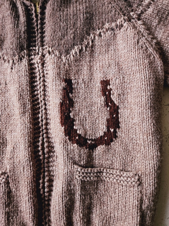 Vintage Horse Sweater | 1950s Cardigan | Cowichan… - image 4