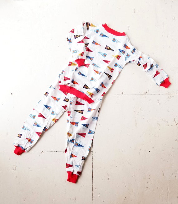 Vintage 1950s Pajamas | College Football | Kids Pa