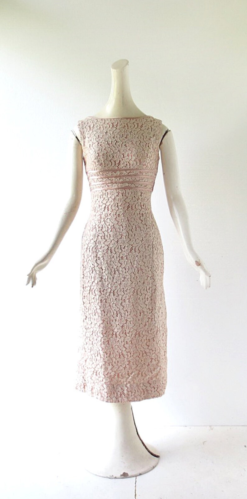 50s Lace Dress  Interlude  1950s Dress  XS image 2