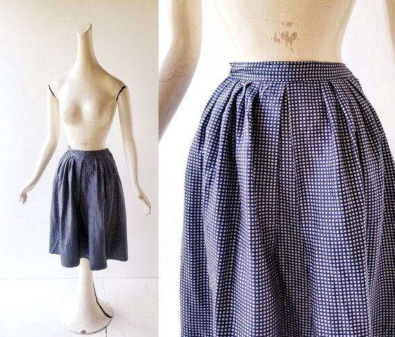 50s Full Skirt | Silk Taffeta Skirt | 1950s Skirt