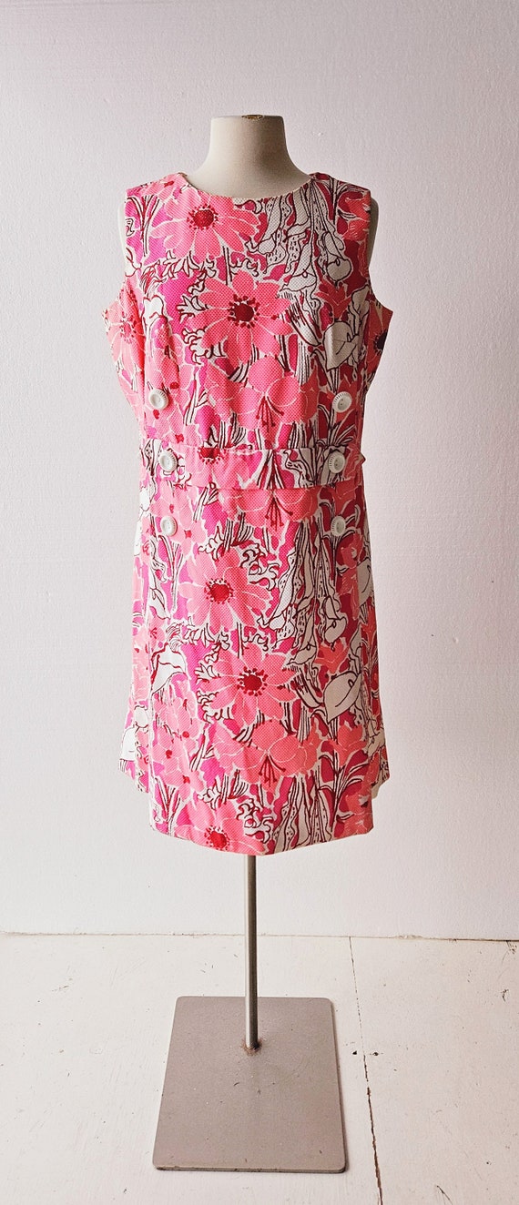 Lilly Pulitzer Dress | Early 60s Dress | Pink Flo… - image 2