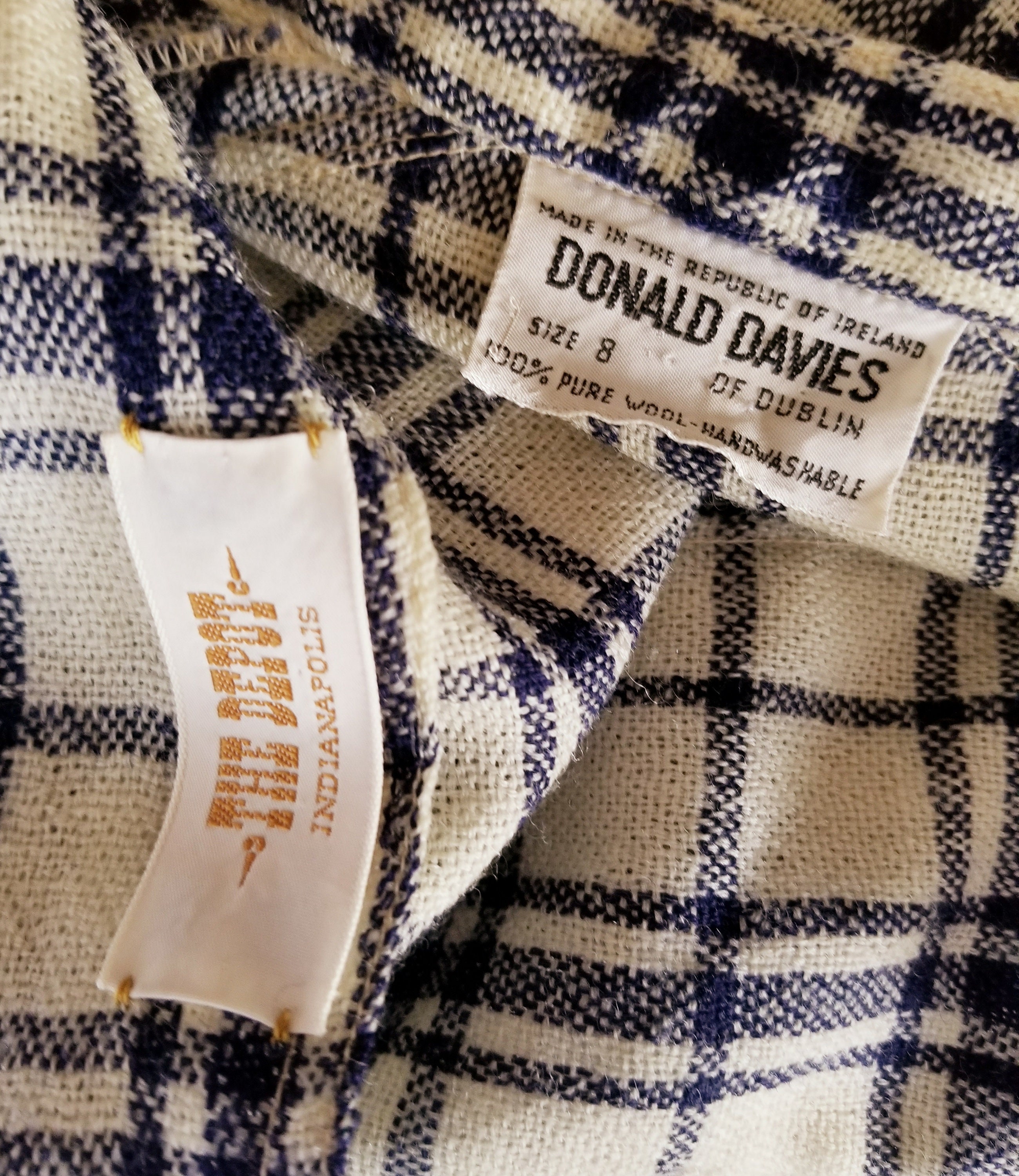 70s Shirt Dress Donald Davies Irish Wool Plaid Dress | Etsy