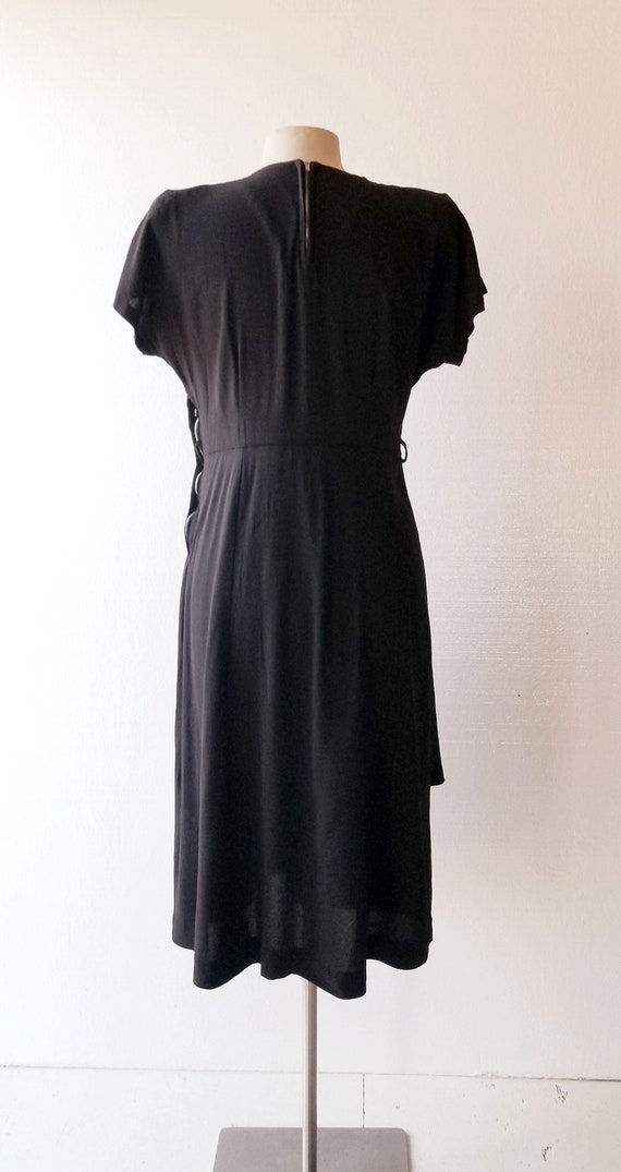 1940s Black Dress | La Fête | 40s Dress | Medium M - image 4