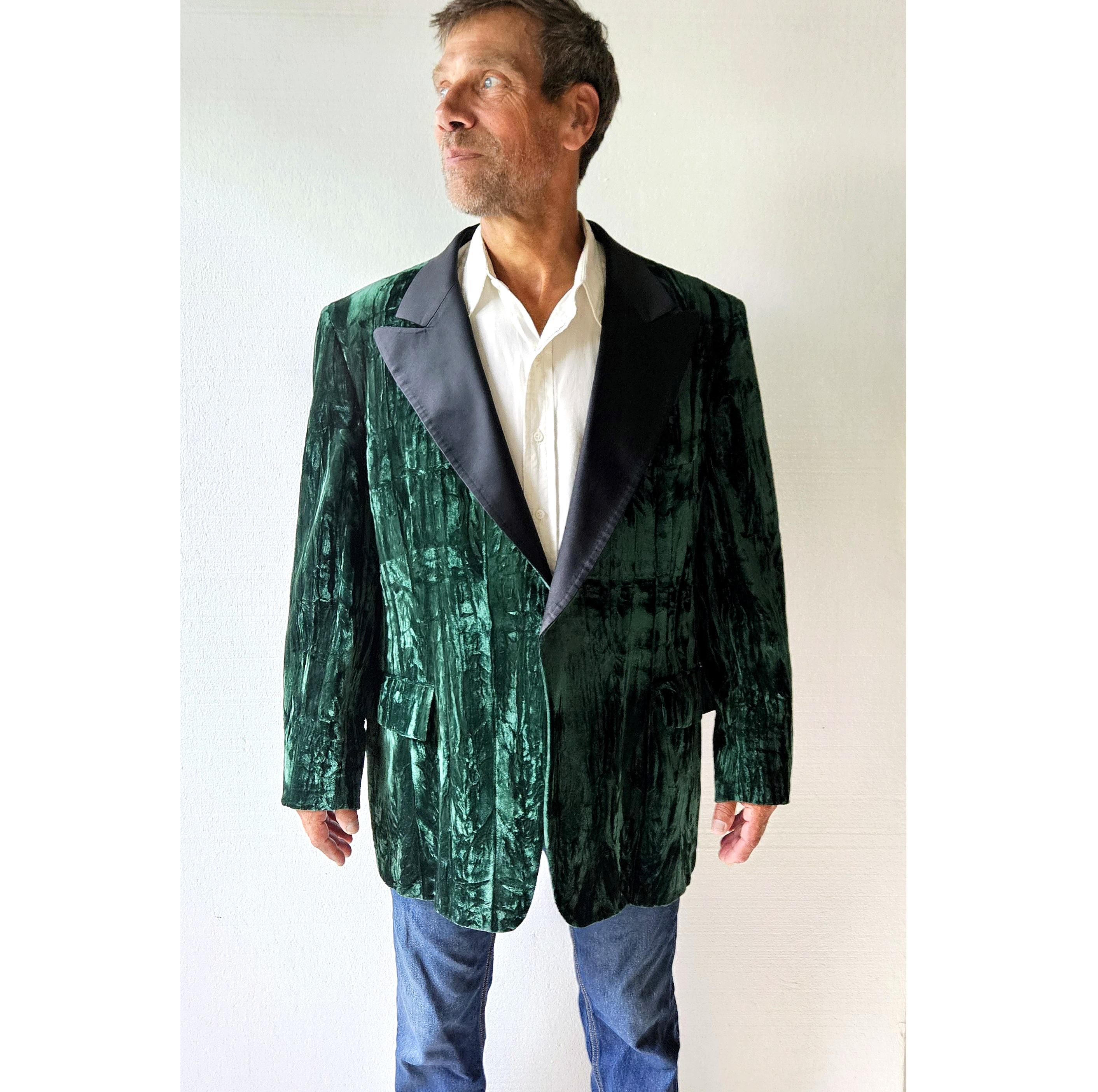 70s Green Velvet Men