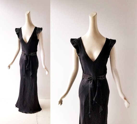 Vintage 1930s Gown | Athena | 30s Dress | XS S