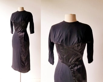 1950s Black Dress | Sexy Space Goth | 50s Dress | XS S