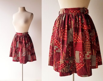 1950s Full Skirt | Gochujang | 50s Skirt | 25" Waist