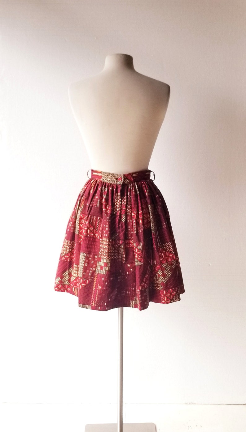 1950s Full Skirt Gochujang 50s Skirt 25 Waist image 5