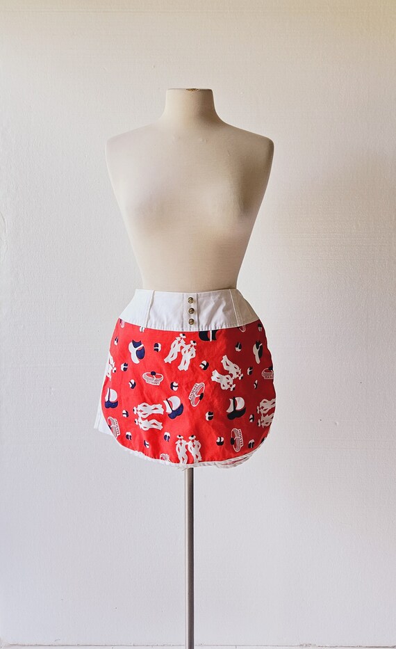 70s Mini Skirt | Shore Leave | Nautical Skort | 2… - image 2