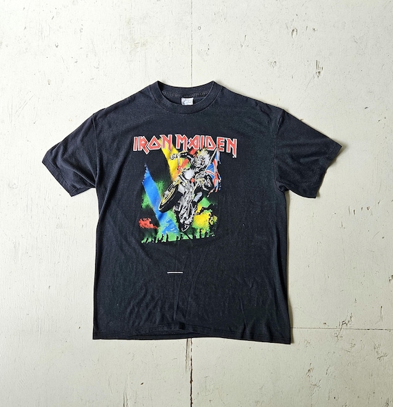 Iron Maiden Vintage Tシャツ Lサイズ 80s Iron Maiden T Shirt | 1989 Tour T-shirt | L XL - Etsy